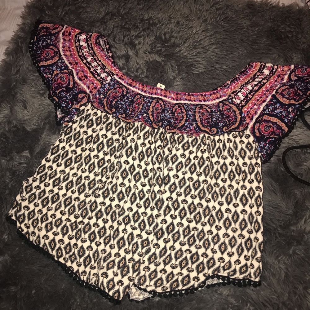 Cute off the shoulder crop top